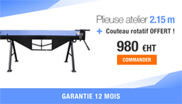 Plieuse zingueur chantier manuelle 2,15m